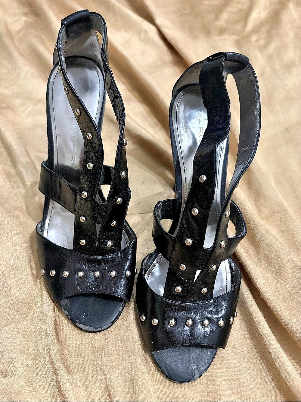 Marc Fisher Black Studded Heels